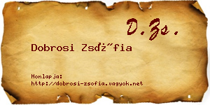 Dobrosi Zsófia névjegykártya