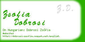 zsofia dobrosi business card